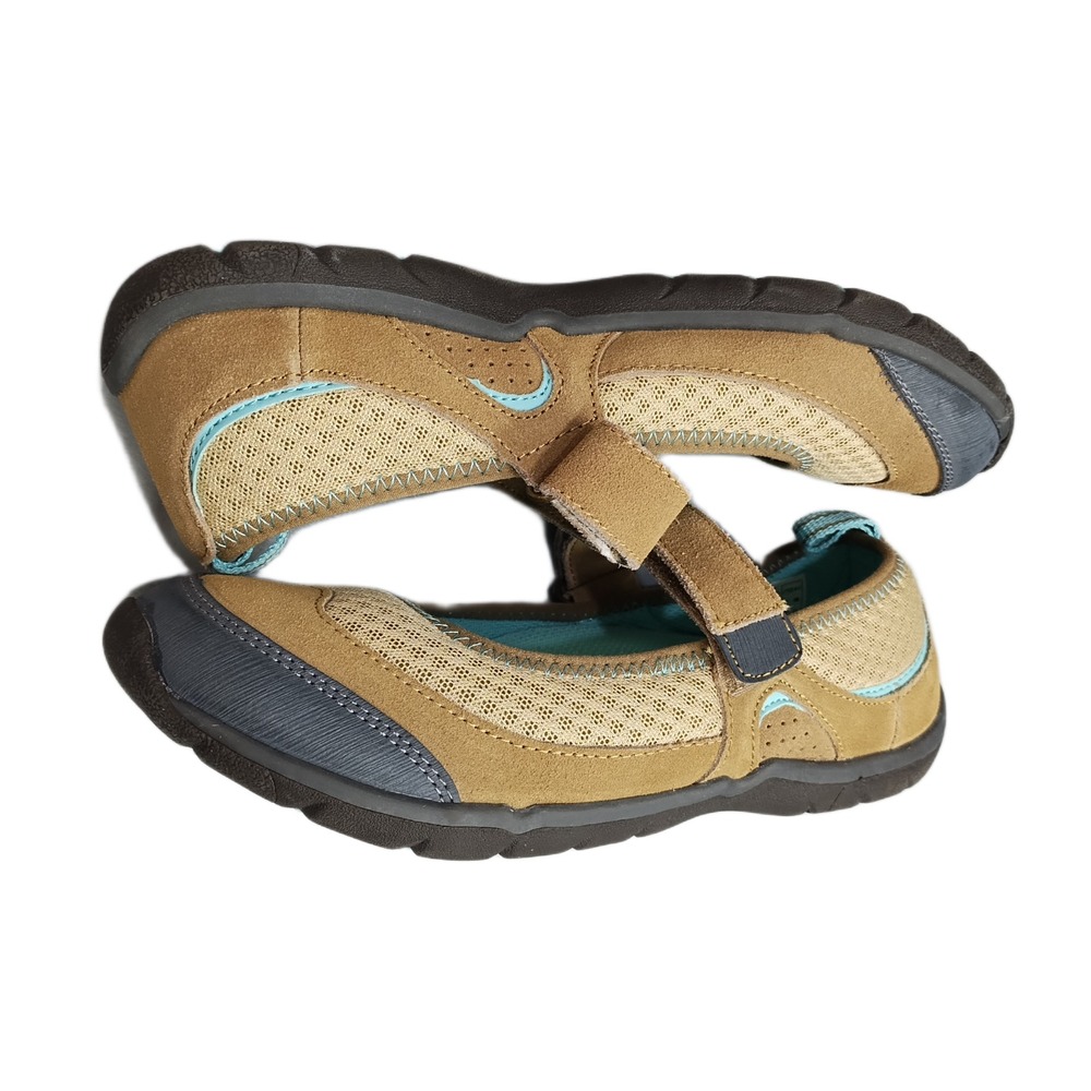 Lands' End Walking Mary Jane Shoes Womens US 8B Multi Comfort Hook & Loop 432861